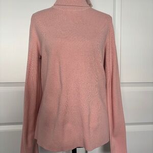 New York & Company Soft Pink Long Sleeve Knit Turtleneck Size L *NWT*